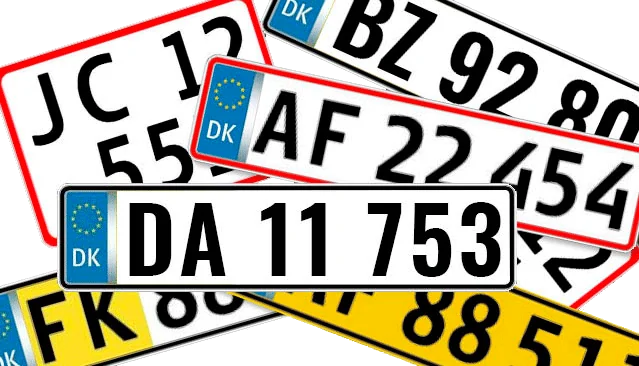 Danske nummerplader til køretøjer